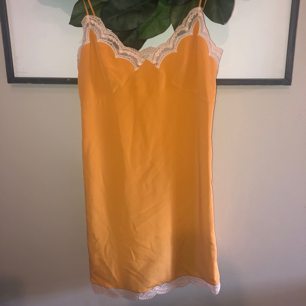 Chloe lace trim slip dress